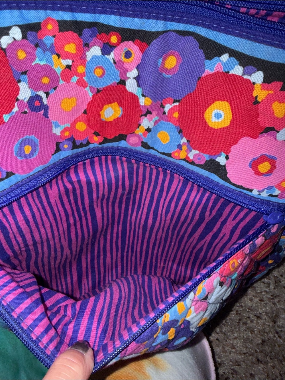 Vera Bradley Quilted Floral Backpack - Purple Multi - Picture 5 of 5